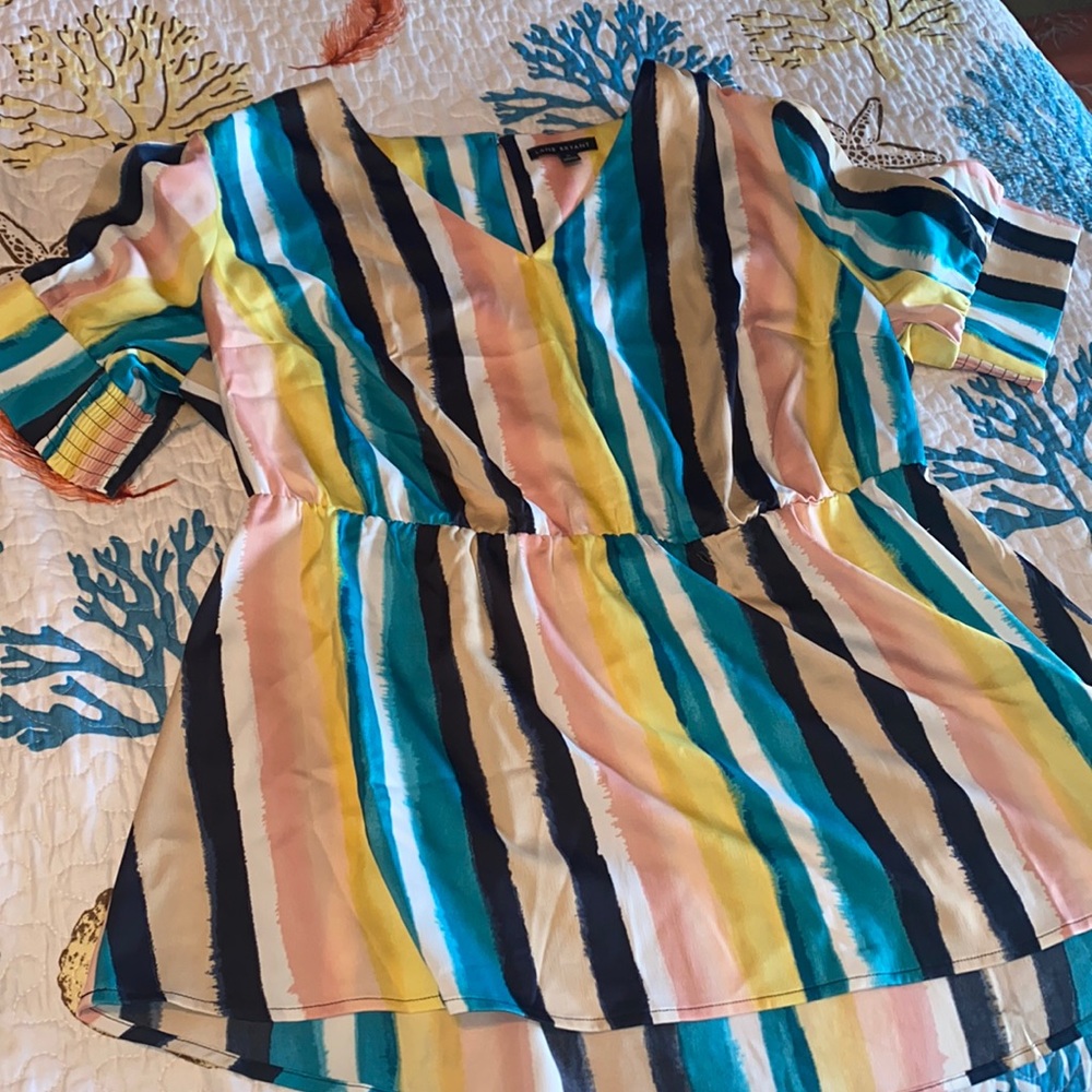 Vertical-Striped Blouse